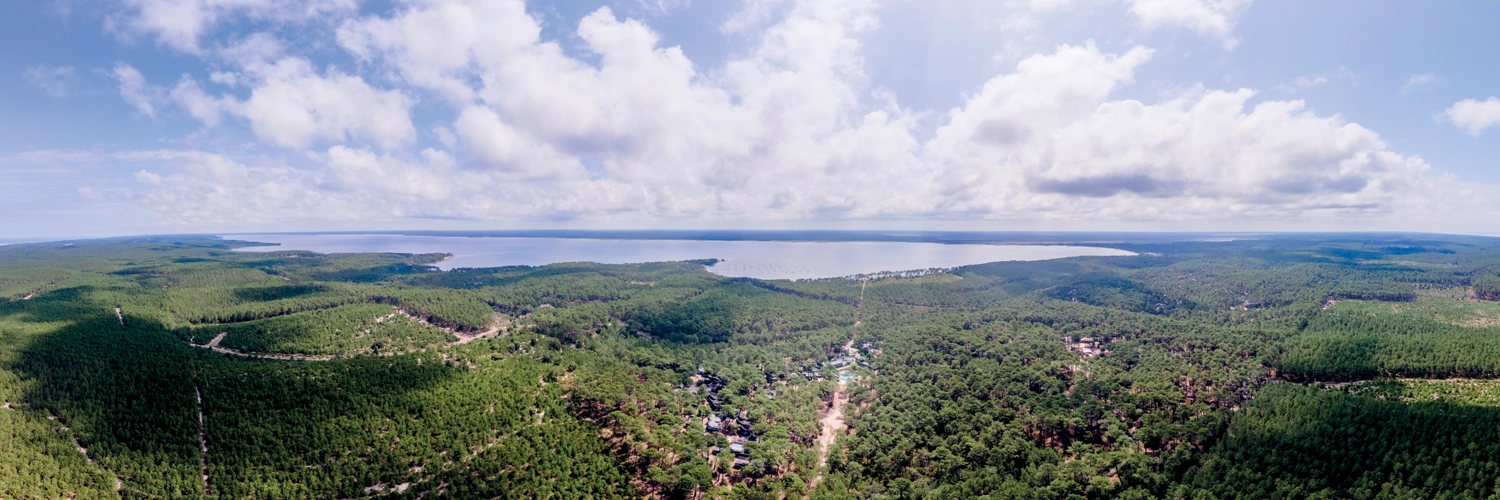 Vue aérienne de Carcans